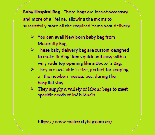 New Born Baby Bag, 